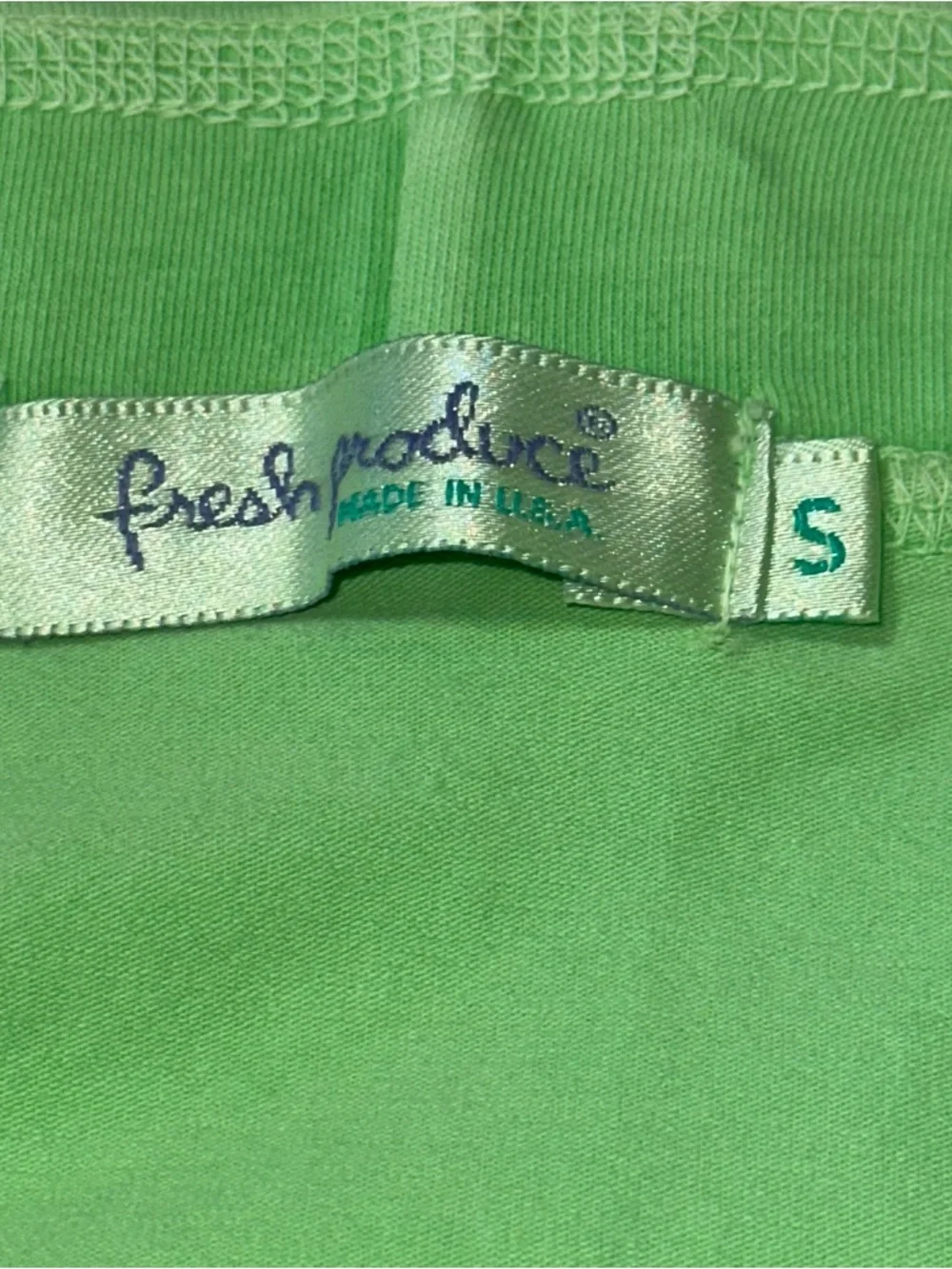 Fresh Produce Women’s Size S Lime Neon Green Cotton Blend Ruffle Hem Skirt